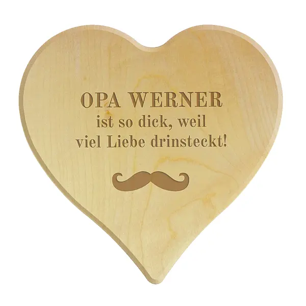 Bild von   schneidebrett aus holz in herzjpg | Individuelle 🎁 persönliche 🎁 personalisierte Geschenke bedruckt ▪ bestickt ▪ graviert