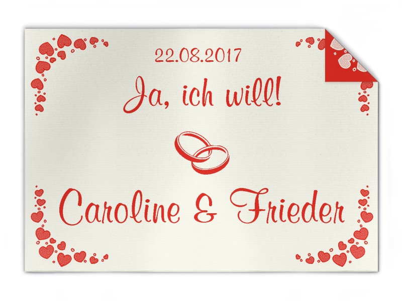 Bild von   strickdecke hochzeitjpg | Individuelle 🎁 persönliche 🎁 personalisierte Geschenke bedruckt ▪ bestickt ▪ graviert