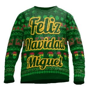 Bild von   feliz navidad pulloverjpg | Individuelle 🎁 persönliche 🎁 personalisierte Geschenke bedruckt ▪ bestickt ▪ graviert