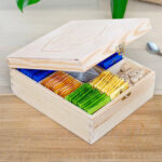 Bild von   gravierte teebox aus holzjpg | Individuelle 🎁 persönliche 🎁 personalisierte Geschenke bedruckt ▪ bestickt ▪ graviert