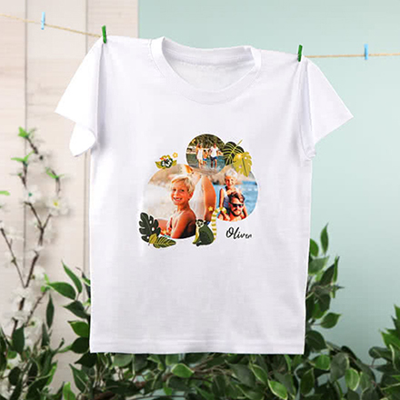 Kinder T-Shirt Weiss Rückseite 5 bis 6 Jahre