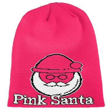Bild von   pink santa strickbeaniejpg | Individuelle 🎁 persönliche 🎁 personalisierte Geschenke bedruckt ▪ bestickt ▪ graviert