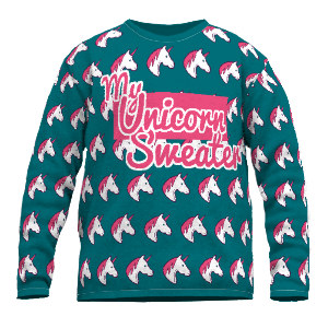 Bild von   feinstrick pullover einhornjpg | Individuelle 🎁 persönliche 🎁 personalisierte Geschenke bedruckt ▪ bestickt ▪ graviert