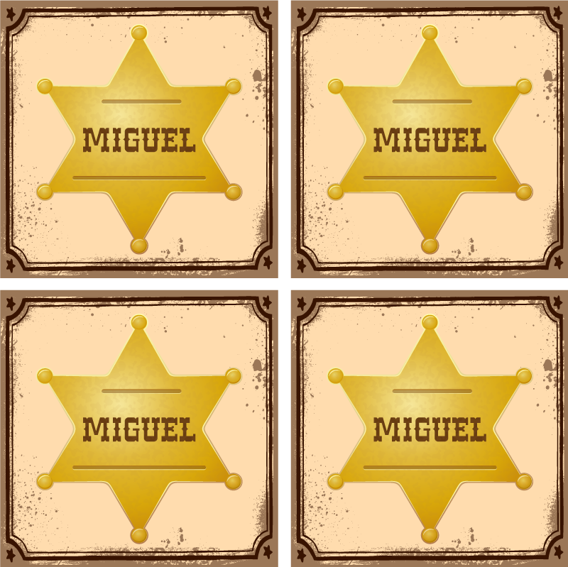 Bild von   sheriff abzeichen mit namen pejpg | Individuelle 🎁 persönliche 🎁 personalisierte Geschenke bedruckt ▪ bestickt ▪ graviert