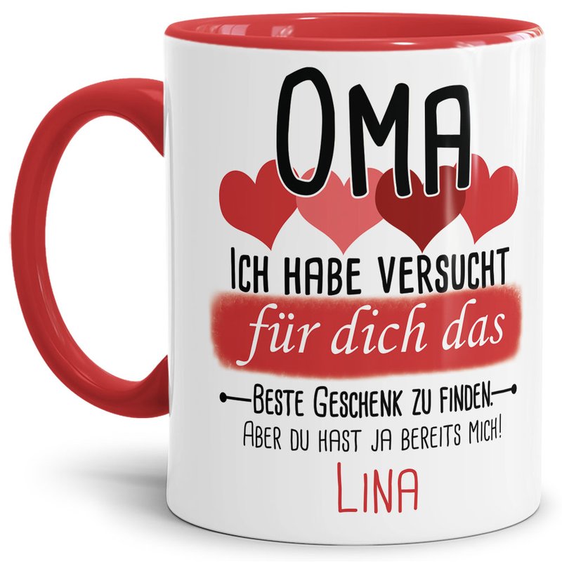 Bild von   tasse von wunschname fr omajpg | Individuelle 🎁 persönliche 🎁 personalisierte Geschenke bedruckt ▪ bestickt ▪ graviert