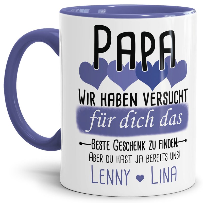 Bild von   tasse von wunschnamen fr papjpg | Individuelle 🎁 persönliche 🎁 personalisierte Geschenke bedruckt ▪ bestickt ▪ graviert