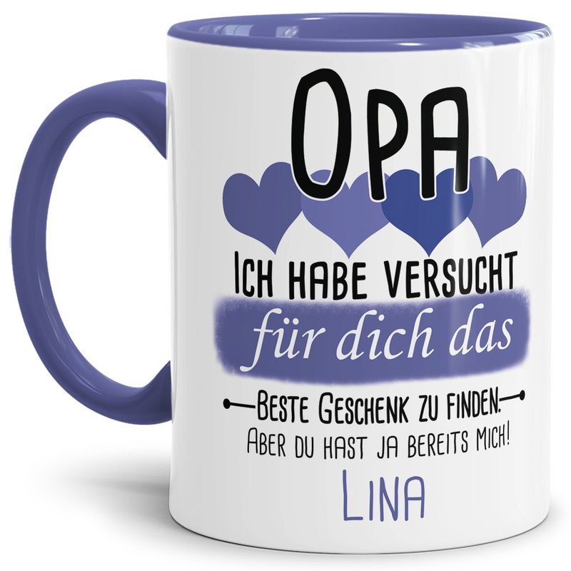 Bild von   tasse von wunschname fr opajpg | Individuelle 🎁 persönliche 🎁 personalisierte Geschenke bedruckt ▪ bestickt ▪ graviert