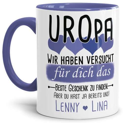 Bild von   tasse von wunschnamen fr urojpg | Individuelle 🎁 persönliche 🎁 personalisierte Geschenke bedruckt ▪ bestickt ▪ graviert