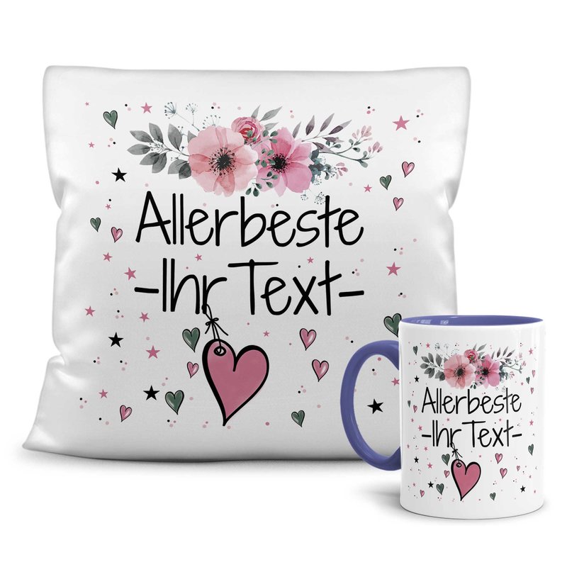 Bild von   geschenk set namenstasse plujpg | Individuelle 🎁 persönliche 🎁 personalisierte Geschenke bedruckt ▪ bestickt ▪ graviert
