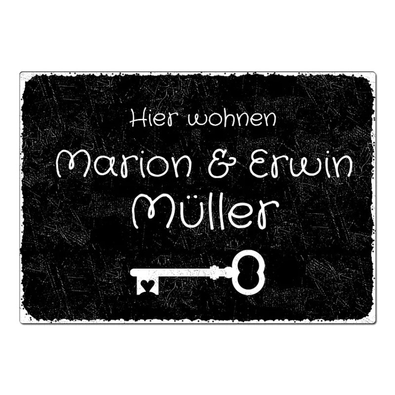 Bild von   blechschild black vintage a mjpg | Individuelle 🎁 persönliche 🎁 personalisierte Geschenke bedruckt ▪ bestickt ▪ graviert