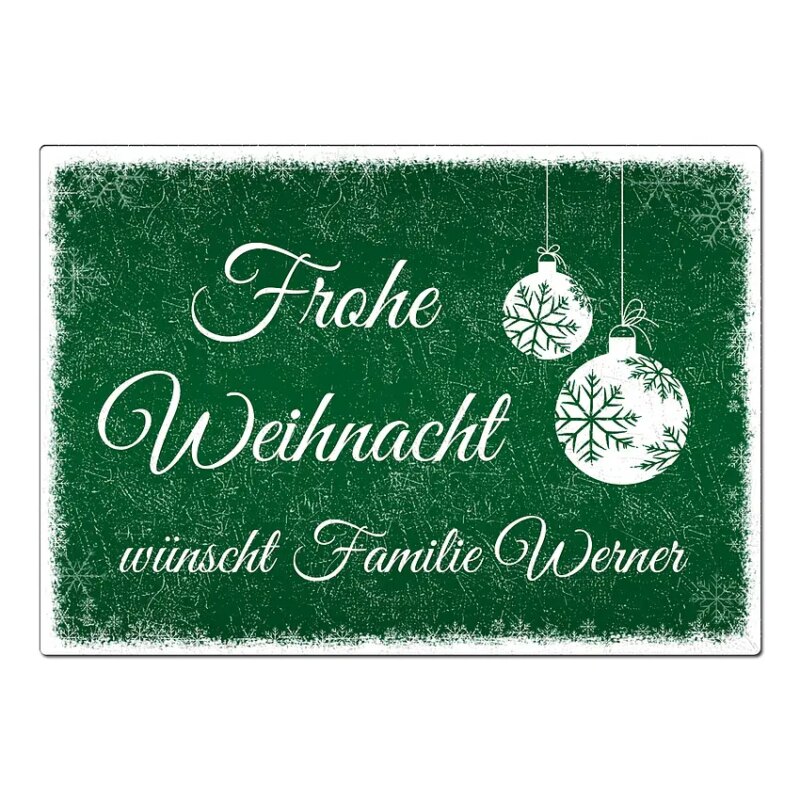 Bild von   blechschild schneefloeckchen mjpg | Individuelle 🎁 persönliche 🎁 personalisierte Geschenke bedruckt ▪ bestickt ▪ graviert