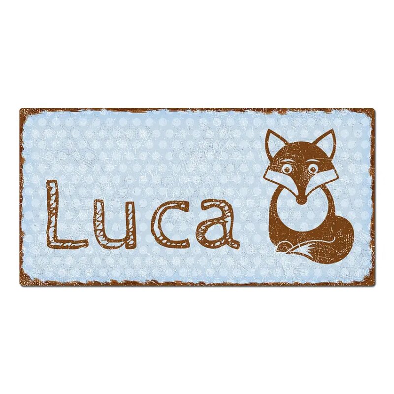 Bild von   tuerschild puenktchen mit wunsjpg | Individuelle 🎁 persönliche 🎁 personalisierte Geschenke bedruckt ▪ bestickt ▪ graviert
