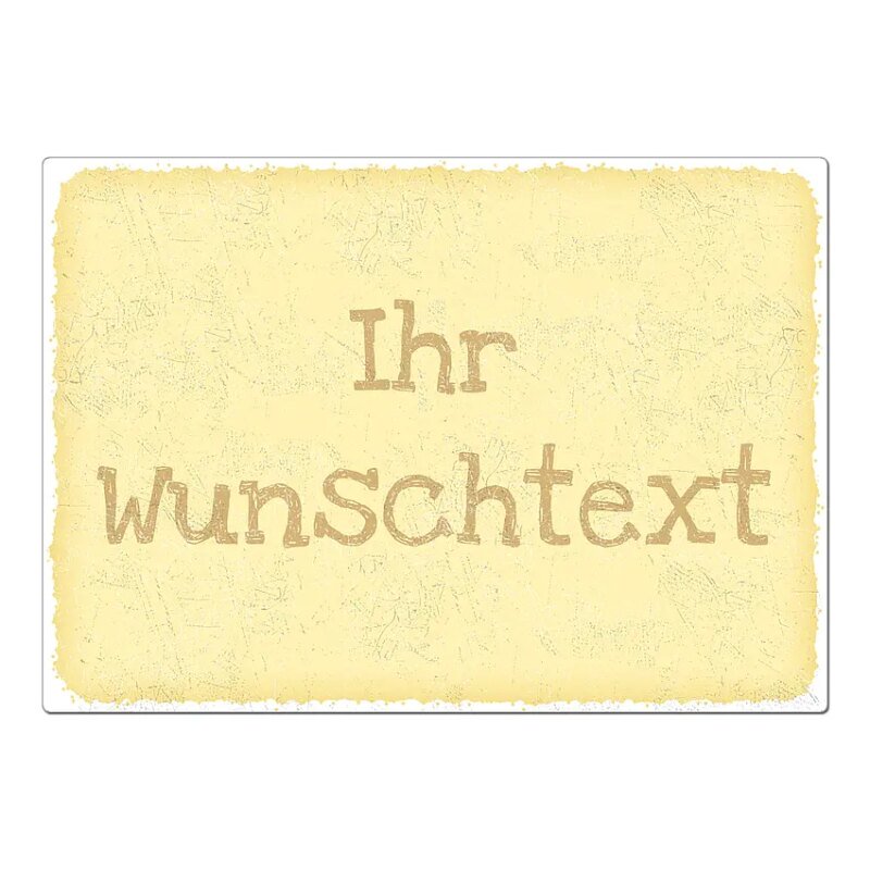 Bild von   vintage schild mit wunschtextjpg | Individuelle 🎁 persönliche 🎁 personalisierte Geschenke bedruckt ▪ bestickt ▪ graviert