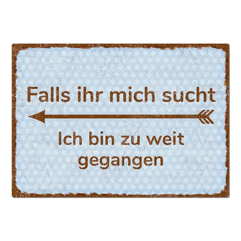 Bild von   vintageschild puenktchen mit wjpg | Individuelle 🎁 persönliche 🎁 personalisierte Geschenke bedruckt ▪ bestickt ▪ graviert