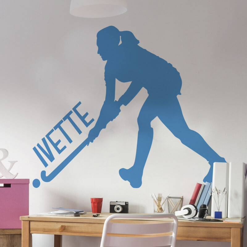 Bild von   hockeyspielerin wandtattoo mitjpg | Individuelle 🎁 persönliche 🎁 personalisierte Geschenke bedruckt ▪ bestickt ▪ graviert