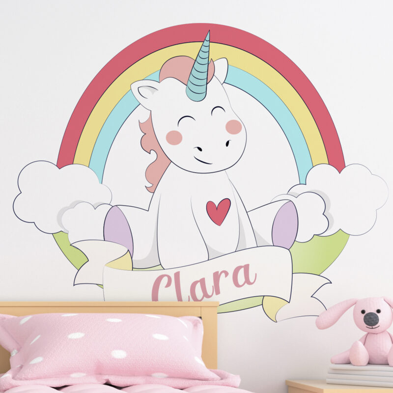 Bild von   regenbogen einhorn maerchen wajpg | Individuelle 🎁 persönliche 🎁 personalisierte Geschenke bedruckt ▪ bestickt ▪ graviert