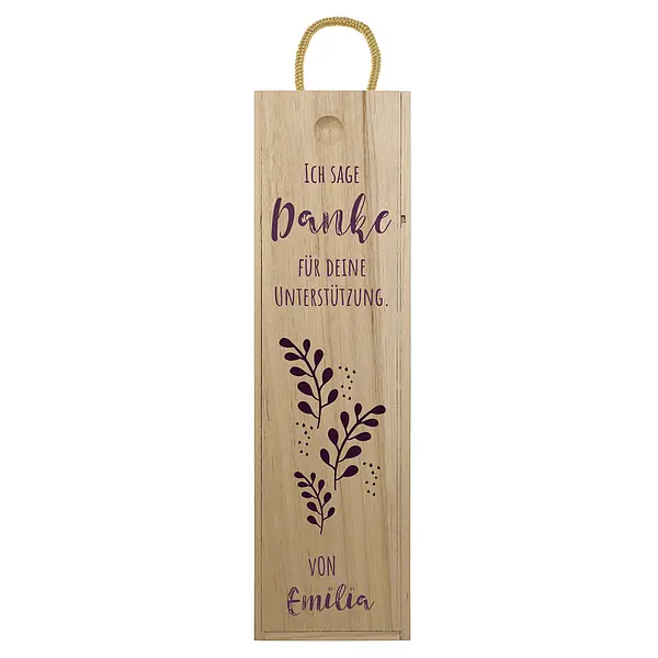 Bild von   weinkiste danke mit persoenlicjpg | Individuelle 🎁 persönliche 🎁 personalisierte Geschenke bedruckt ▪ bestickt ▪ graviert