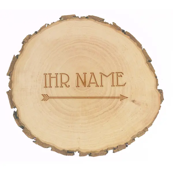 Bild von   baumscheibe mit namensgravur gjpg | Individuelle 🎁 persönliche 🎁 personalisierte Geschenke bedruckt ▪ bestickt ▪ graviert