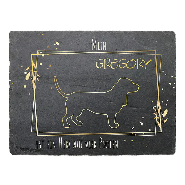 Bild von   schieferschild mein hund istjpg | Individuelle 🎁 persönliche 🎁 personalisierte Geschenke bedruckt ▪ bestickt ▪ graviert