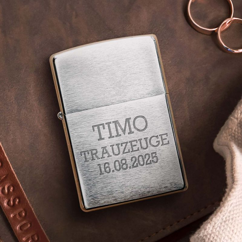 Bild von   zippo feuerzeug personalisiertjpg | Individuelle 🎁 persönliche 🎁 personalisierte Geschenke bedruckt ▪ bestickt ▪ graviert