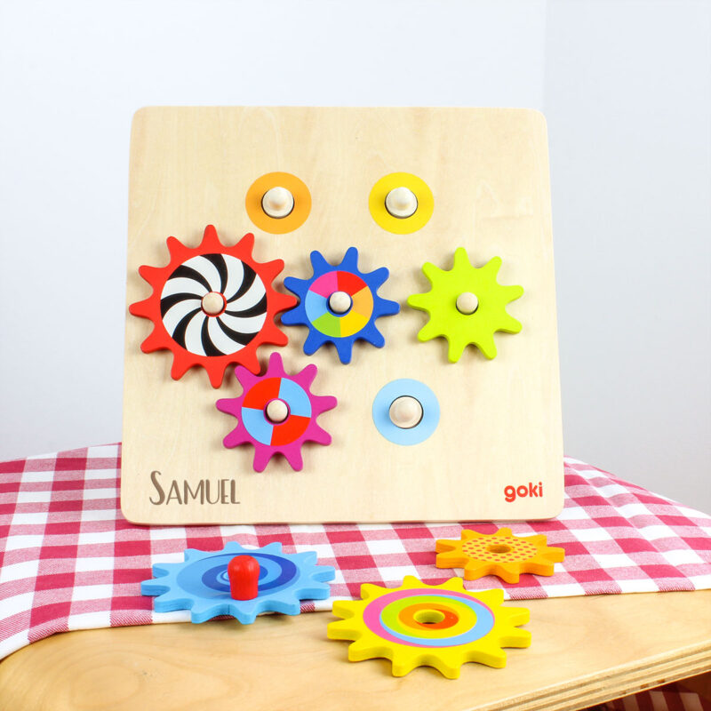 Bild von   zahnradspiel steckspiel aus hojpg | Individuelle 🎁 persönliche 🎁 personalisierte Geschenke bedruckt ▪ bestickt ▪ graviert
