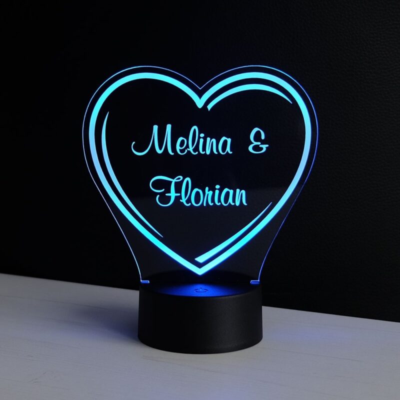 Bild von   led deko licht herz mit namensjpg | Individuelle 🎁 persönliche 🎁 personalisierte Geschenke bedruckt ▪ bestickt ▪ graviert