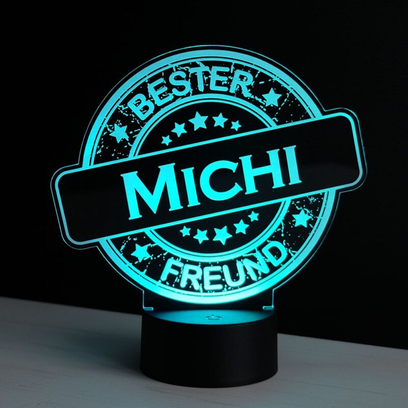 Bild von   led deko licht bester freund mjpg | Individuelle 🎁 persönliche 🎁 personalisierte Geschenke bedruckt ▪ bestickt ▪ graviert