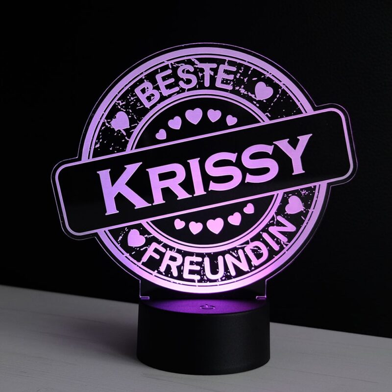 Bild von   led dekolicht beste freundin mjpg | Individuelle 🎁 persönliche 🎁 personalisierte Geschenke bedruckt ▪ bestickt ▪ graviert