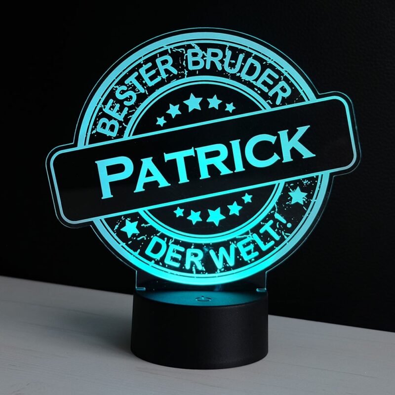 Bild von   led dekolicht bester bruder mijpg | Individuelle 🎁 persönliche 🎁 personalisierte Geschenke bedruckt ▪ bestickt ▪ graviert