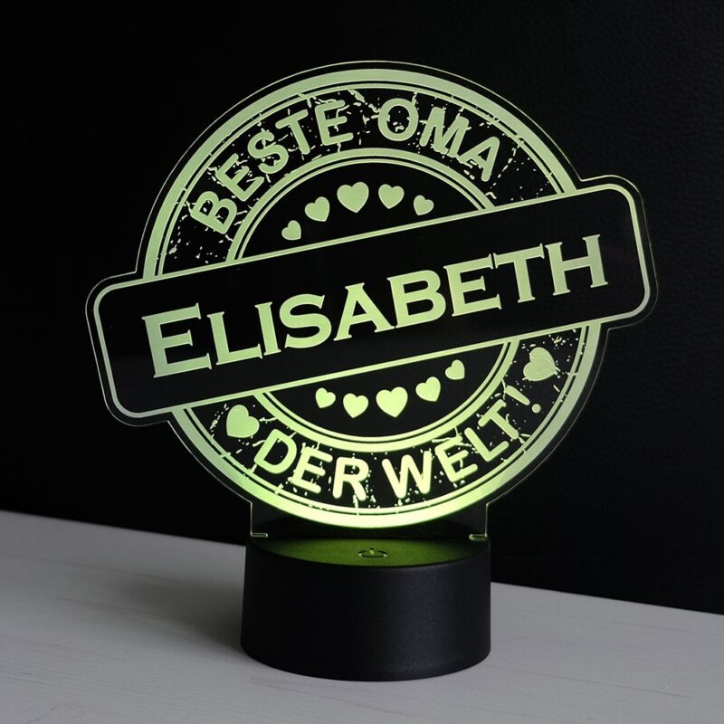 Bild von   led deko licht beste oma mit njpg | Individuelle 🎁 persönliche 🎁 personalisierte Geschenke bedruckt ▪ bestickt ▪ graviert