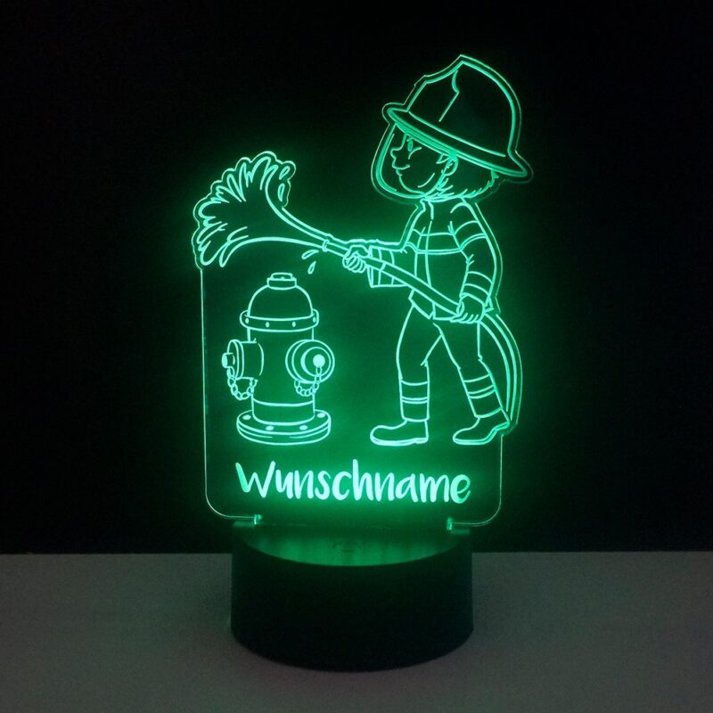 Bild von   kinder nachtlicht feuerwehrmanjpg | Individuelle 🎁 persönliche 🎁 personalisierte Geschenke bedruckt ▪ bestickt ▪ graviert