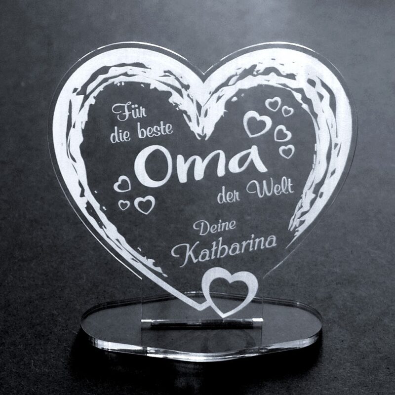 Bild von   acryl herz mit deiner namensgrjpg | Individuelle 🎁 persönliche 🎁 personalisierte Geschenke bedruckt ▪ bestickt ▪ graviert