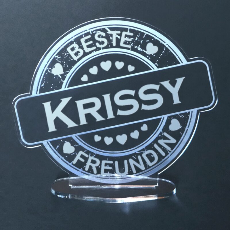 Bild von   acryl button mit namensgravurjpg | Individuelle 🎁 persönliche 🎁 personalisierte Geschenke bedruckt ▪ bestickt ▪ graviert
