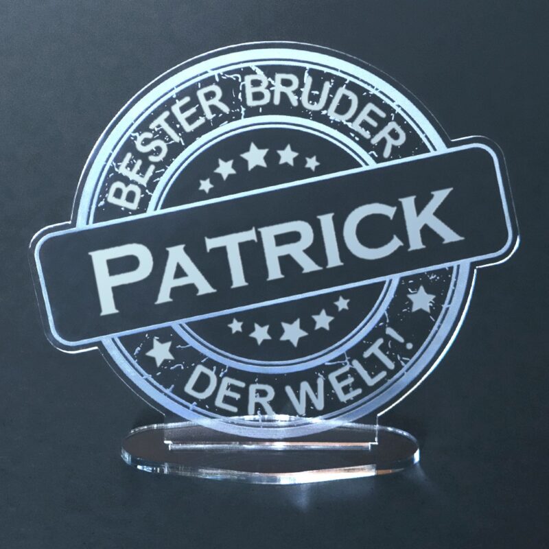 Bild von   acryl button mit namensgravurjpg | Individuelle 🎁 persönliche 🎁 personalisierte Geschenke bedruckt ▪ bestickt ▪ graviert