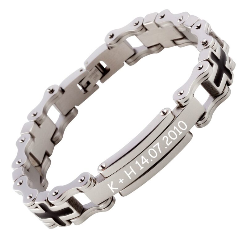 Bild von   edelstahl armband mit gravur ajpg | Individuelle 🎁 persönliche 🎁 personalisierte Geschenke bedruckt ▪ bestickt ▪ graviert