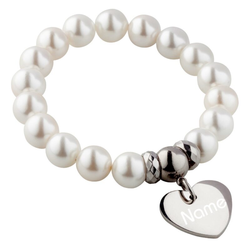 Bild von   perlen armband mit gravur cremjpg | Individuelle 🎁 persönliche 🎁 personalisierte Geschenke bedruckt ▪ bestickt ▪ graviert