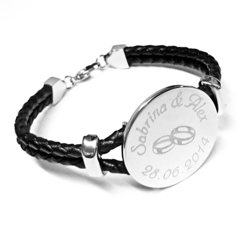 Bild von   leder armband mit gravur motivjpg | Individuelle 🎁 persönliche 🎁 personalisierte Geschenke bedruckt ▪ bestickt ▪ graviert