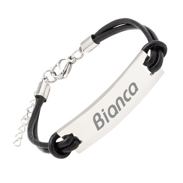 Bild von   filigranes lederarmband mit grjpg | Individuelle 🎁 persönliche 🎁 personalisierte Geschenke bedruckt ▪ bestickt ▪ graviert