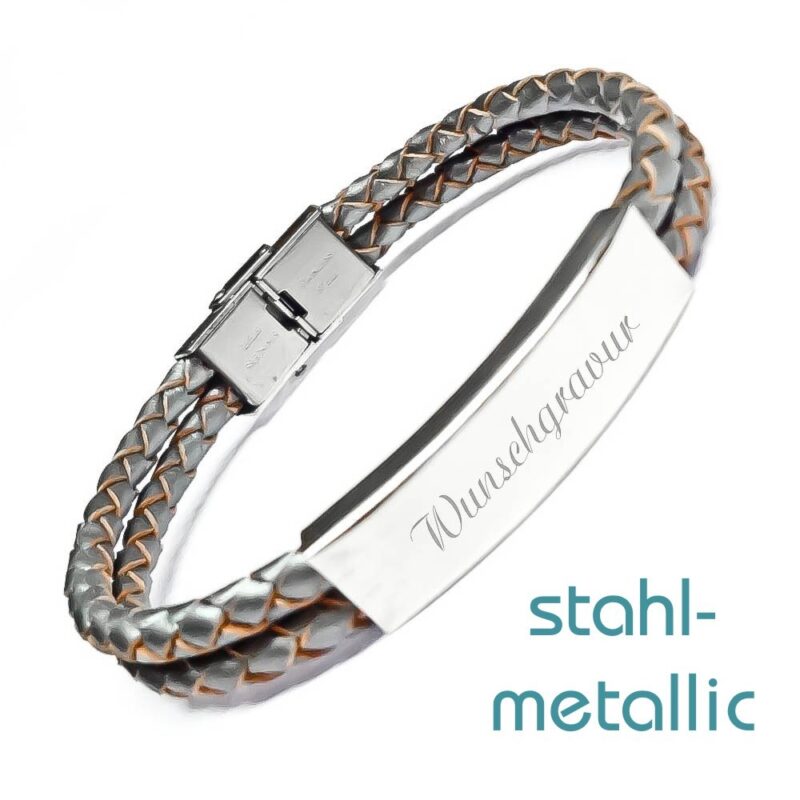 Bild von   leder armband mit gravur twistjpg | Individuelle 🎁 persönliche 🎁 personalisierte Geschenke bedruckt ▪ bestickt ▪ graviert