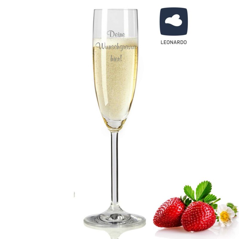 Sektglas von Leonardo-Wunschgravur