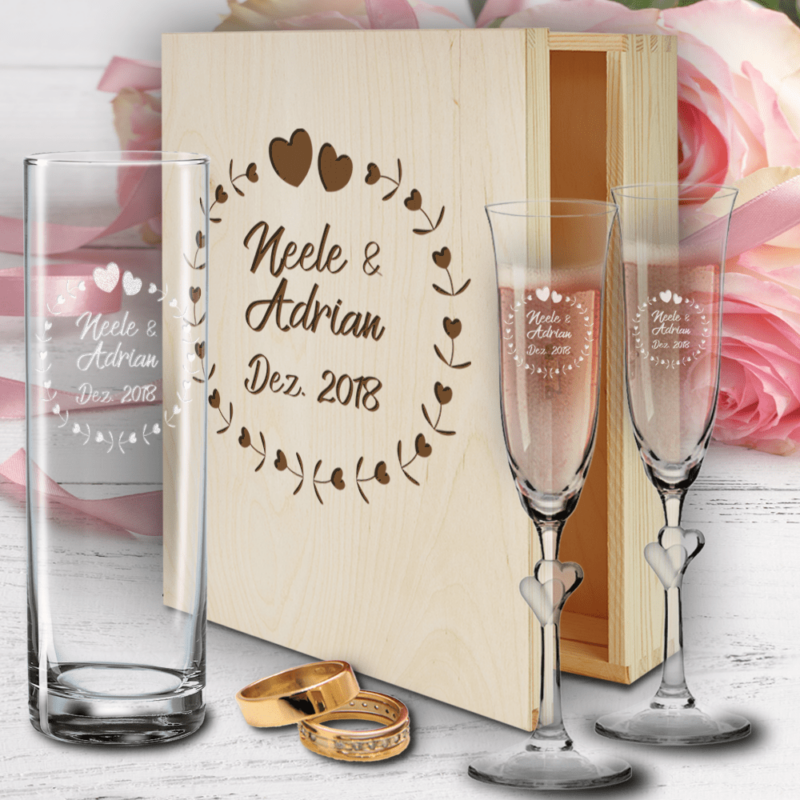 Bild von   personalisierte holzbox zur hopng | Individuelle 🎁 persönliche 🎁 personalisierte Geschenke bedruckt ▪ bestickt ▪ graviert