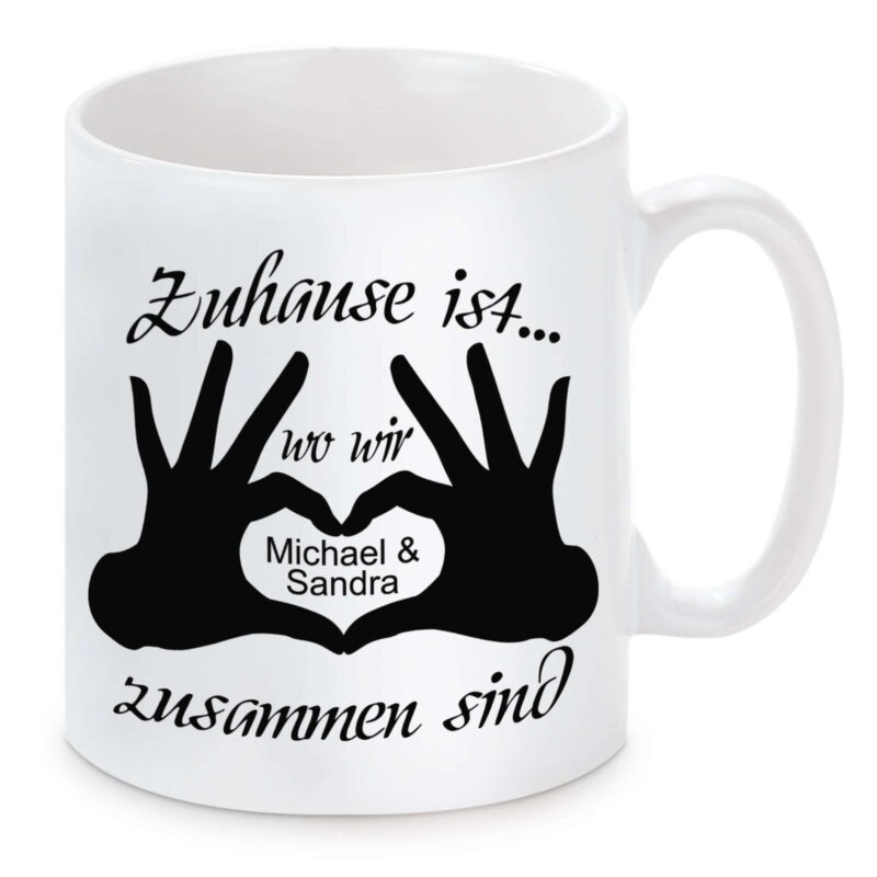 Bild von   tasse modell zuhause ist wo wjpg | Individuelle 🎁 persönliche 🎁 personalisierte Geschenke bedruckt ▪ bestickt ▪ graviert