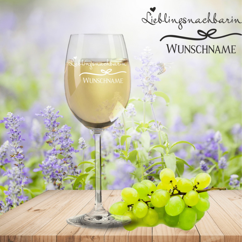 Bild von   weissweinglas von leonardo liepng | Individuelle 🎁 persönliche 🎁 personalisierte Geschenke bedruckt ▪ bestickt ▪ graviert