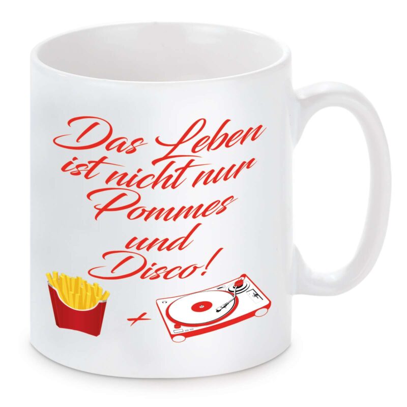Bild von   tasse modell pommes und discojpg | Individuelle 🎁 persönliche 🎁 personalisierte Geschenke bedruckt ▪ bestickt ▪ graviert