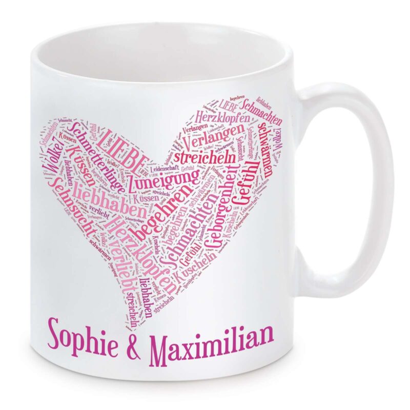 Bild von   tasse modell worte fuer die ljpg | Individuelle 🎁 persönliche 🎁 personalisierte Geschenke bedruckt ▪ bestickt ▪ graviert
