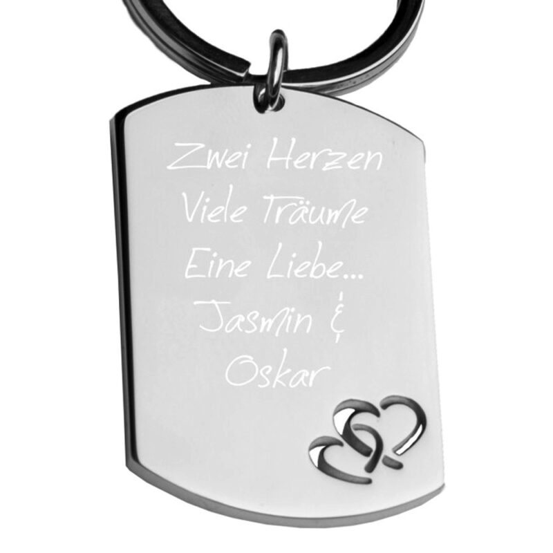 Bild von   edelstahl schluesselanhaengerjpg | Individuelle 🎁 persönliche 🎁 personalisierte Geschenke bedruckt ▪ bestickt ▪ graviert