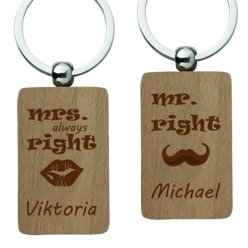 Bild von   holz partner schluesselanhaengjpg | Individuelle 🎁 persönliche 🎁 personalisierte Geschenke bedruckt ▪ bestickt ▪ graviert