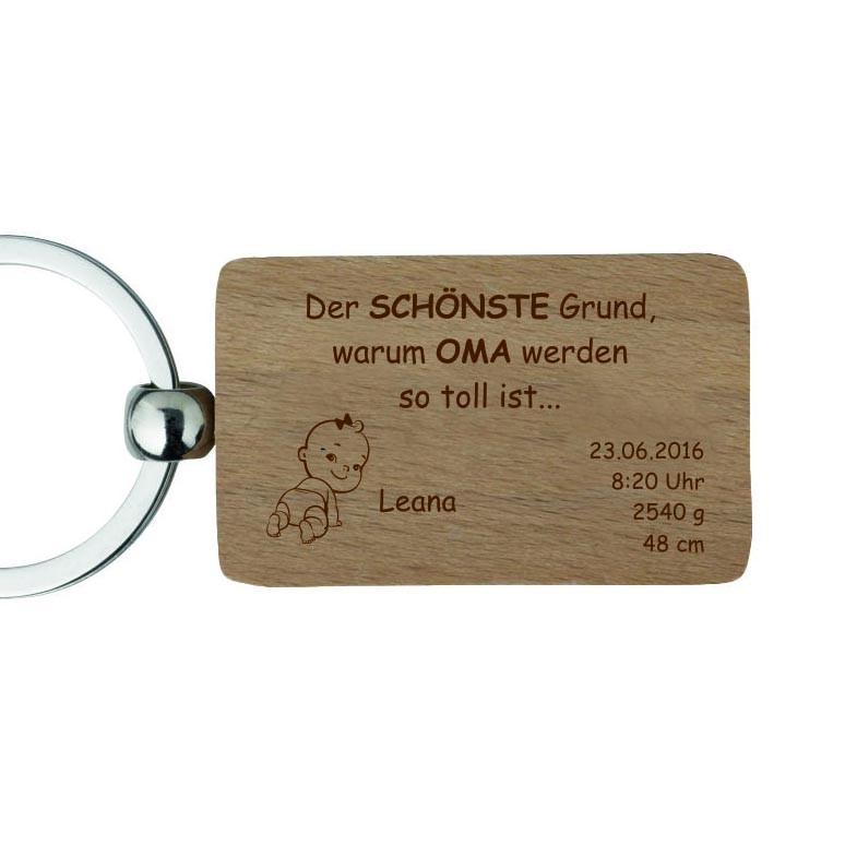 Bild von   holz schluesselanhaenger mit gjpg | Individuelle 🎁 persönliche 🎁 personalisierte Geschenke bedruckt ▪ bestickt ▪ graviert