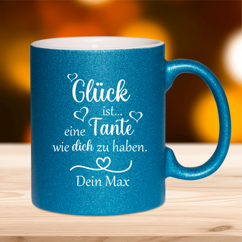 Bild von   personalisierte tasse glitzerpng | Individuelle 🎁 persönliche 🎁 personalisierte Geschenke bedruckt ▪ bestickt ▪ graviert