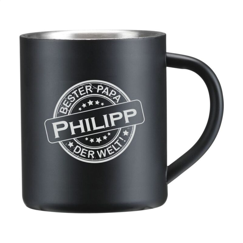 Bild von   thermobecher bester papajpg | Individuelle 🎁 persönliche 🎁 personalisierte Geschenke bedruckt ▪ bestickt ▪ graviert